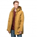 Jack Wolfskin Parka Fierce Wind (waterproof, windproof, recycled materials) amber yellow Men